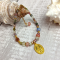 MARY - Tourmaline & Agate Virgin Mary medal bracelet